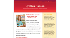 Desktop Screenshot of cynthiahanson.com