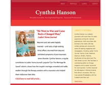 Tablet Screenshot of cynthiahanson.com